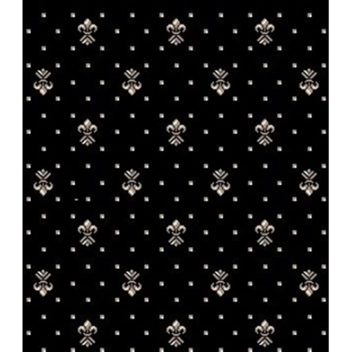 Mocheta Crini Maria, Nefestonata, Negru, 2m latime cu 4m lungime