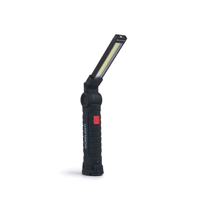 LED фенерче 3W COB + 1W LED - Студено бяло (6000K), акумулаторно