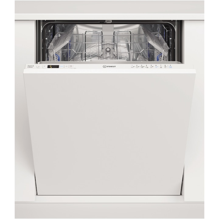 Съдомиялна за вграждане Indesit D2I HD524 A, 14 комплекта, 9 програми, Клас Е, 60 см