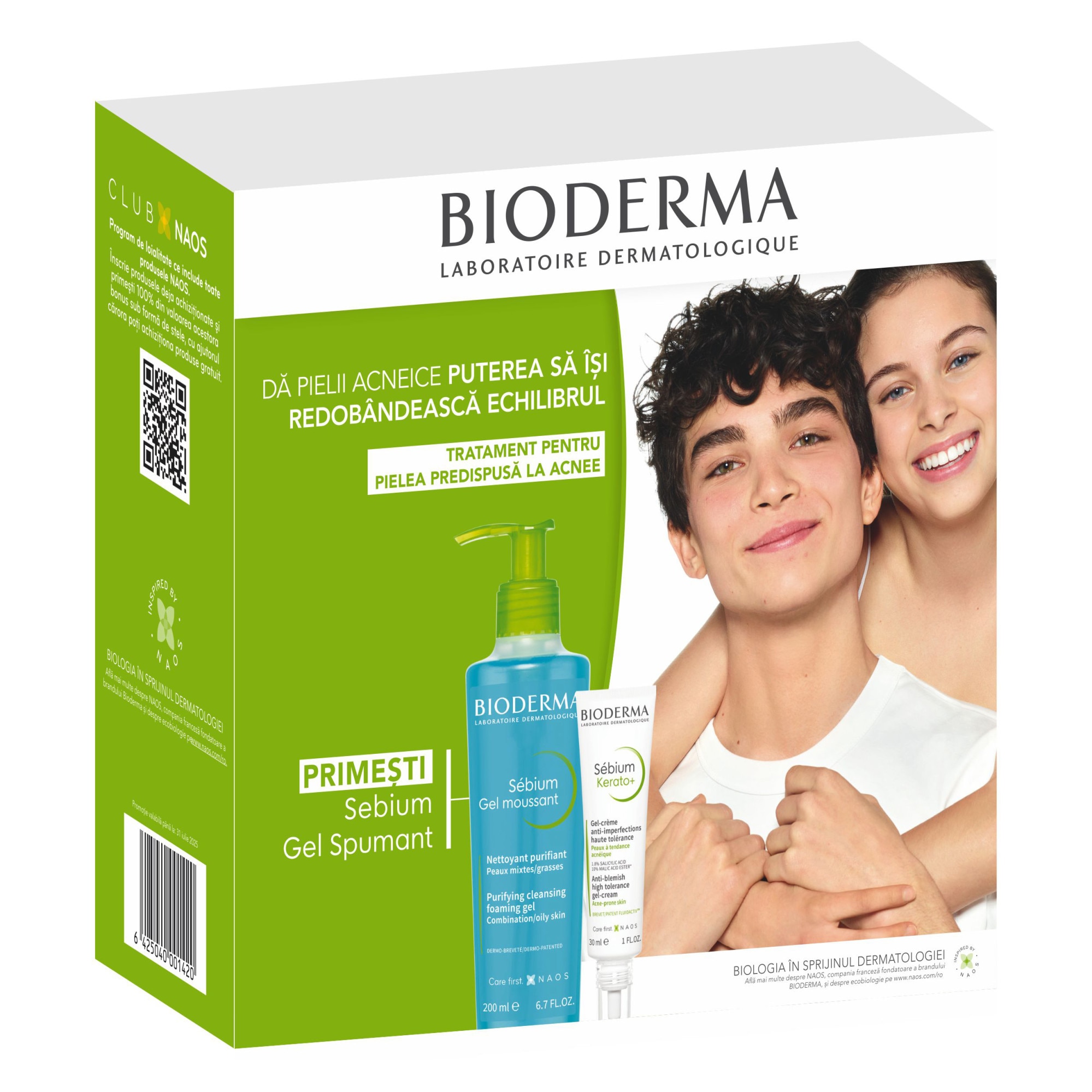 Pachet Bioderma: Sebium Kerato + Sebium gel spumant, 200 ml - eMAG.ro