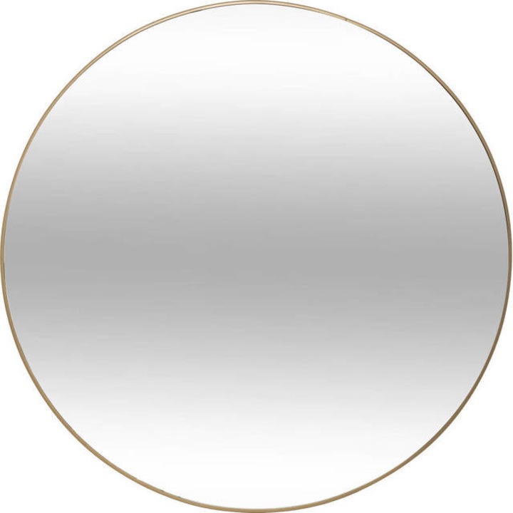 Oglinda rotunda Atmosphera Alice, diametru 110 cm, rama auriu