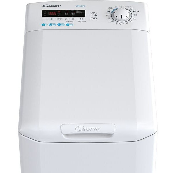 Masina de spalat rufe verticala Candy CSTG 272D3/1-S, 7 kg, 1200rpm, Clasa C, WiFi, alb