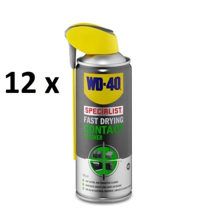 12x érintkezős tisztító spray WD-40 400ml készlet, nem vezet elektromosságot és minden érzékeny elektromos alkatrészen használható