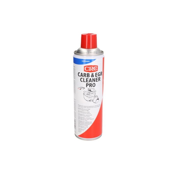 CRC Carb & Egr Cleaner Pro 500 ml почистващ спрей, за премахване на отлагания, въглерод и мръсотия от карбуратори, EGR клапани, стъпкови двигатели на дизелови или бензинови двигатели с вътрешно горене