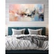 Първокласна картина на платно, LuxCanva® A1586, Емоционална линия, 60 X 120 CM, 100% памучно платно 400g/m2, дървена рамка, стая, декоративна, абстрактна, пастел, хоризонтална, всекидневна, живи цветове