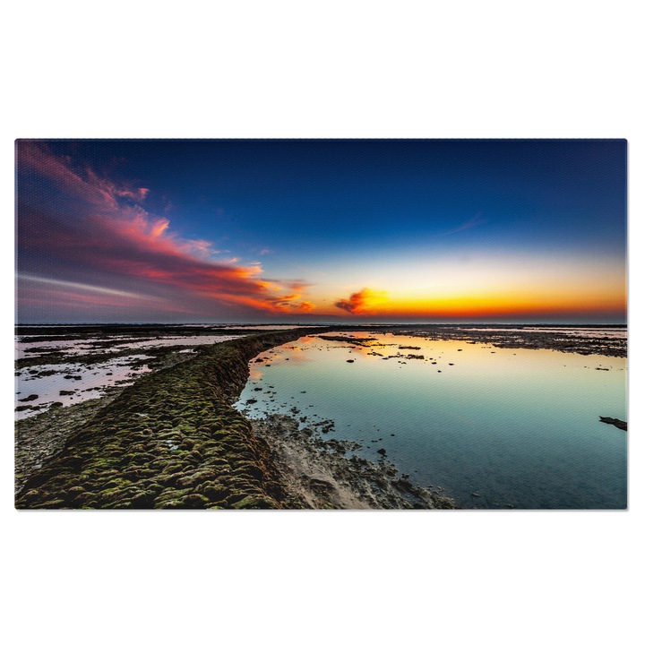 Tablou Canvas Plaja Corrales din Rota, Cadiz coasta spectaculoasa pe malul Atlanticului. 40x25CM