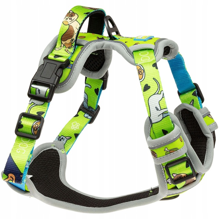 Kutyahám, Wesolypupil, állítható, fényvisszaverő, 70-92 cm, többszínű