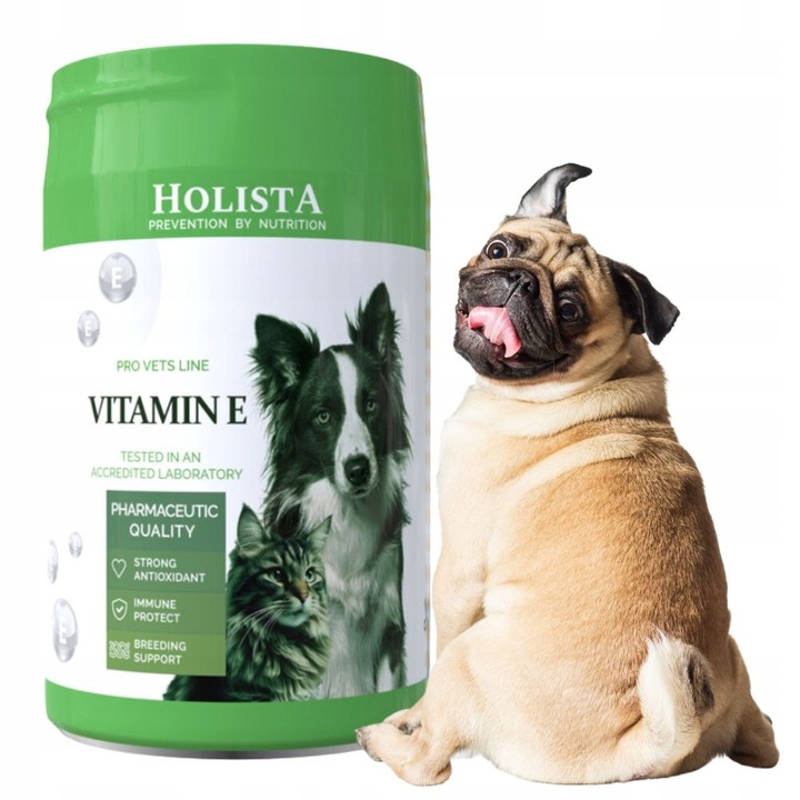 HolistaPets takarmánykiegészítő állatoknak, E-vitamin, antioxidáns