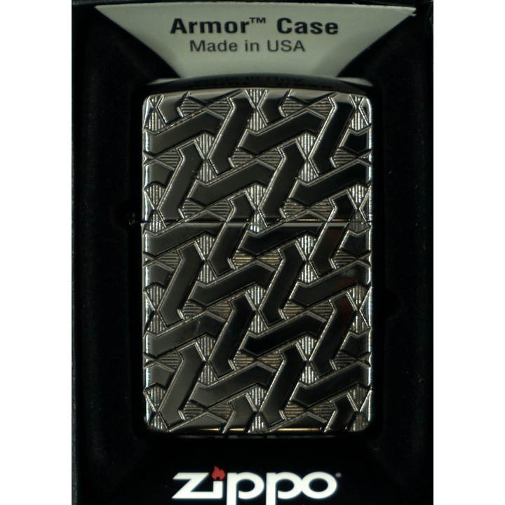 Bricheta Zippo 49173 Armor Geometric Weave Design