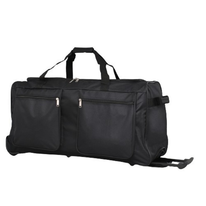 Utazótáska ,kerekekkel és fogantyúval 2742, 75/40/31 cm, Fekete