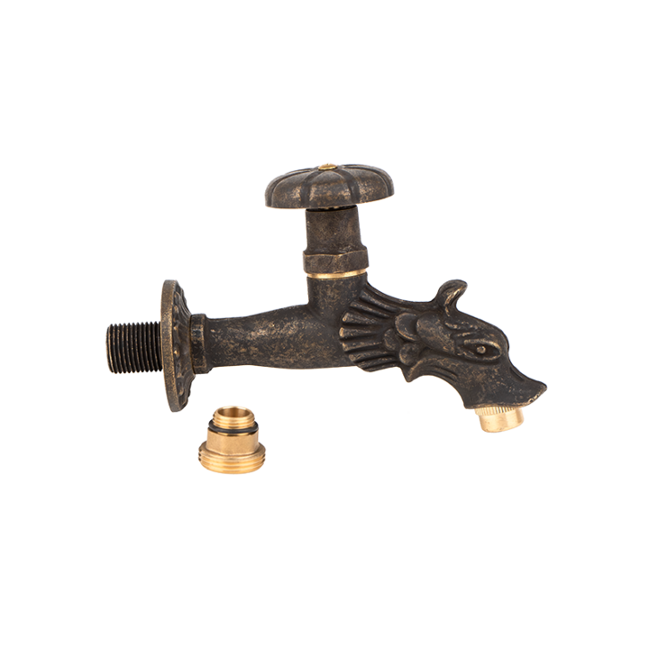 Декоративна канелка Hydrostab Hydro Дракон, С топка, 1/2", Черен Месинг