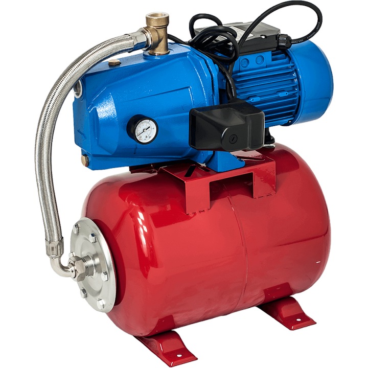 Хидрофорна помпа Gmax AUTOJET 100B, Максимален дебит 3 m3/h, Воден стълб 45m, Максимална дълбочина на засмукване 8m, 750W, С разширителен съд