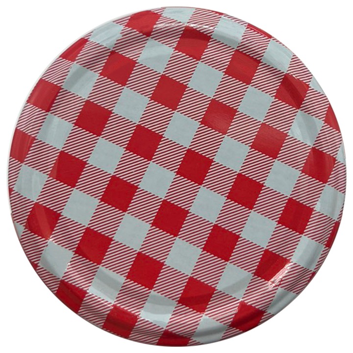Befőttesüvegek fedő készlet, Danros, Vörös négyzet, F82, Fém, 20 db