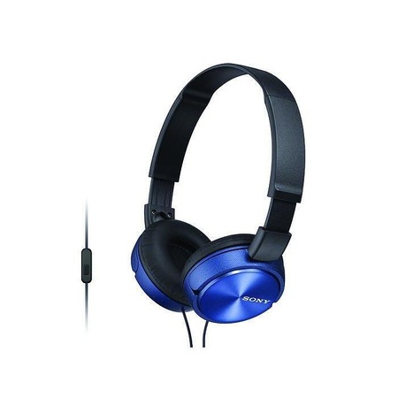 Слушалки Sony, MDR-ZX310AP, 10 Hz – 24 KHz, 98 dB/mW, С кабел, Син ...