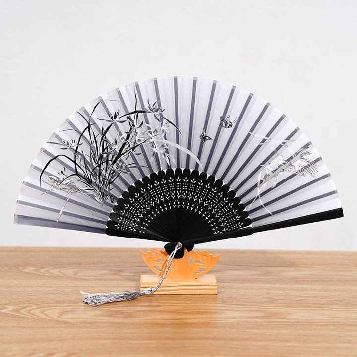 Evantai pliabil, fibra de bambus, lustruire manuala, 21cm