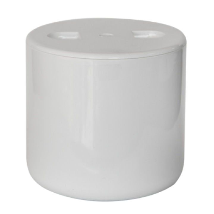 Съд за лед HORECANO, Акрилен, с капак, двустенен, 0.7L, Ø12.5xh11.5cm, БЯЛ