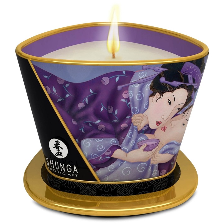 Shunga Libido masszázsgyertya, természetes olaj, egzotikus gyümölcs aroma, 170ml