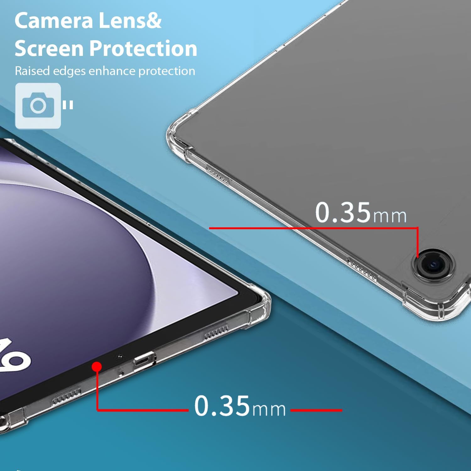 Husa Gel TPU pentru tableta Samsung Galaxy Tab A9, 8.7" (2023) - Transparenta