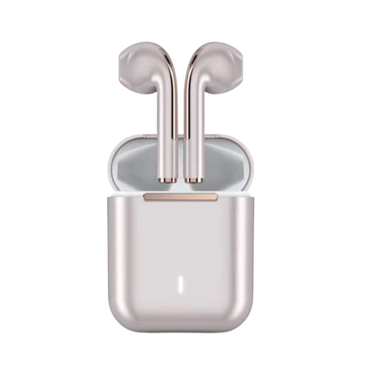 Casti wireless Bluetooth, TWS, Design ergonomic, Bluetooth V5.0, roz