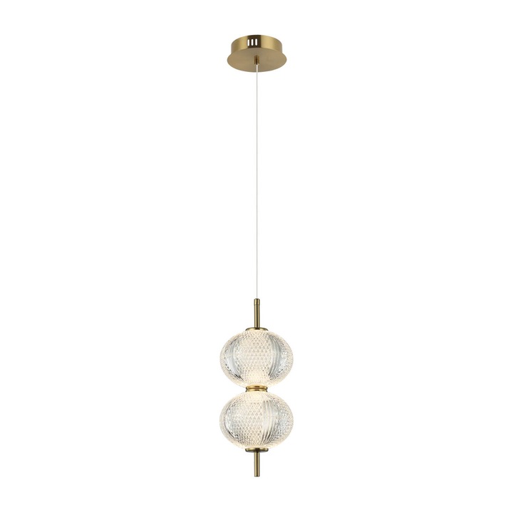 Пендел Italux Lazie, месинг/стъкло, LED, 10W