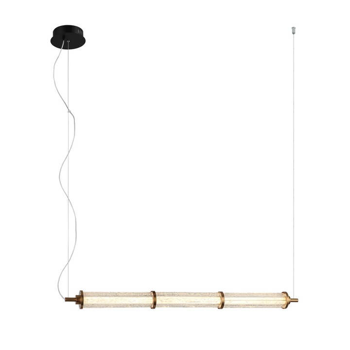 Pendul Italux Sanpo, negru/alama, LED, 9W