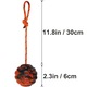 Minge de preluare pentru caini, JENUOS®, pentru dresaj, din cauciuc dur, cu o coarda de 30 cm, Portocaliu