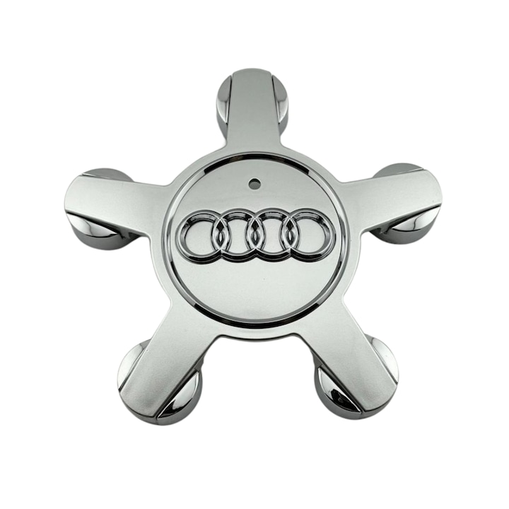 Capac roata, 135mm, spider pentru jante din aliaj Audi, culoare argintiu