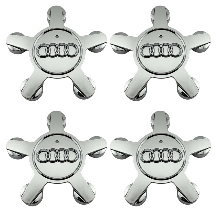 Set 4 capace jante AUDI, culoare argintiu, spider/ gheare 135mm