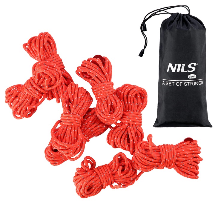 NC1751 Set Corzi pentru Cort NILS CAMP – Ancorare Camping, Outdoor, Drumetii