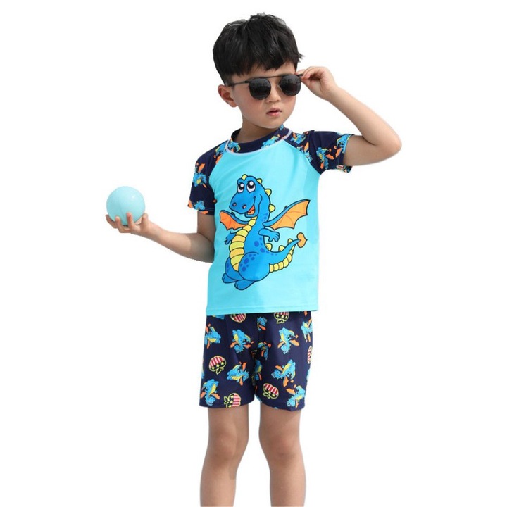 Costum de baie din 3 piese Mixbo, Dragon Blue, albastru