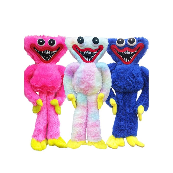 Set 3 jucarii de plus Virtual Trend®, Kissy Missy si Huggy Wuggy, Poppy Playtime, Multicolor, 40 cm