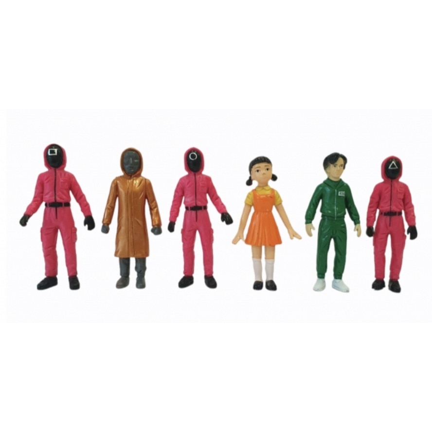 Set 6 Figurine Squid Game, Tnagora®, 10 cm - eMAG.ro