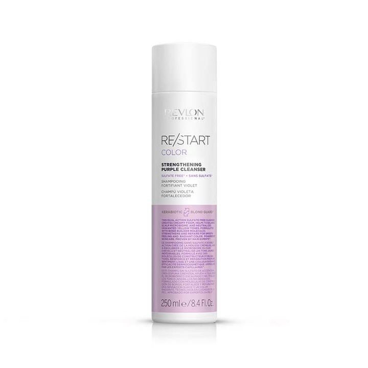 Revlon Professional Restart Color Strengthening Purple Cleanser sampon nuantator pentru neutralizarea nuantelor de galben 250 ml