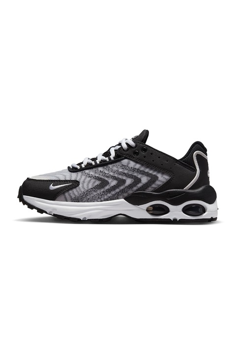 Nike, Спортни обувки Air Max с еко кожа, Черен/Сив