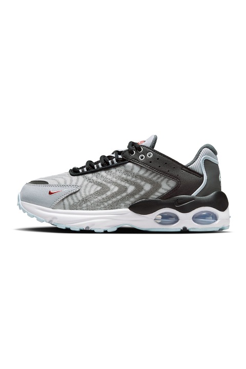 Nike, Спортни обувки Air Max с еко кожа, Пепеляво сиво/Черен