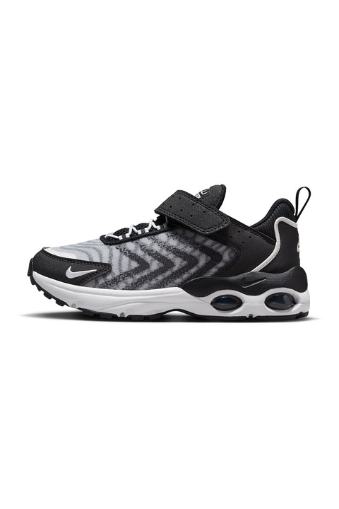 Nike, Спортни обувки Air Max с велкро, Бял/Черен/Сив