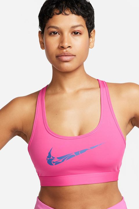 Nike, Swoosh Dri-FIT logós sportmelltartó, Orchidea rózsaszín