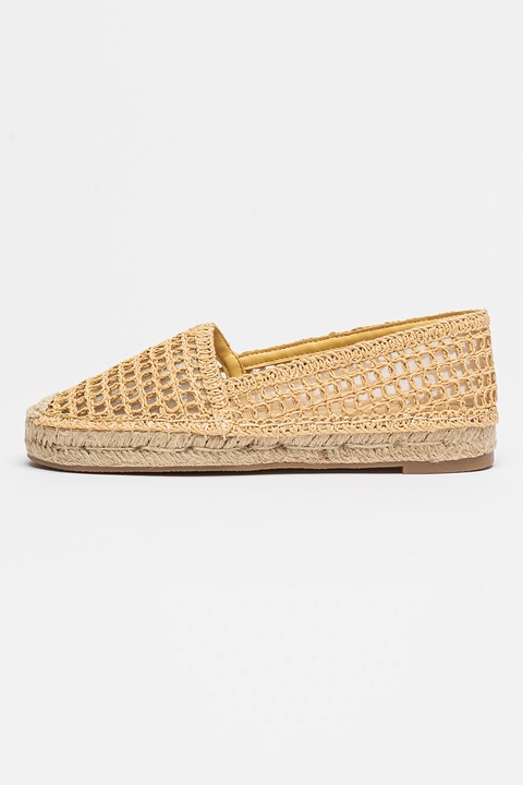 NINE WEST, Mansa fonott dizájnú espadrilles, Bézs