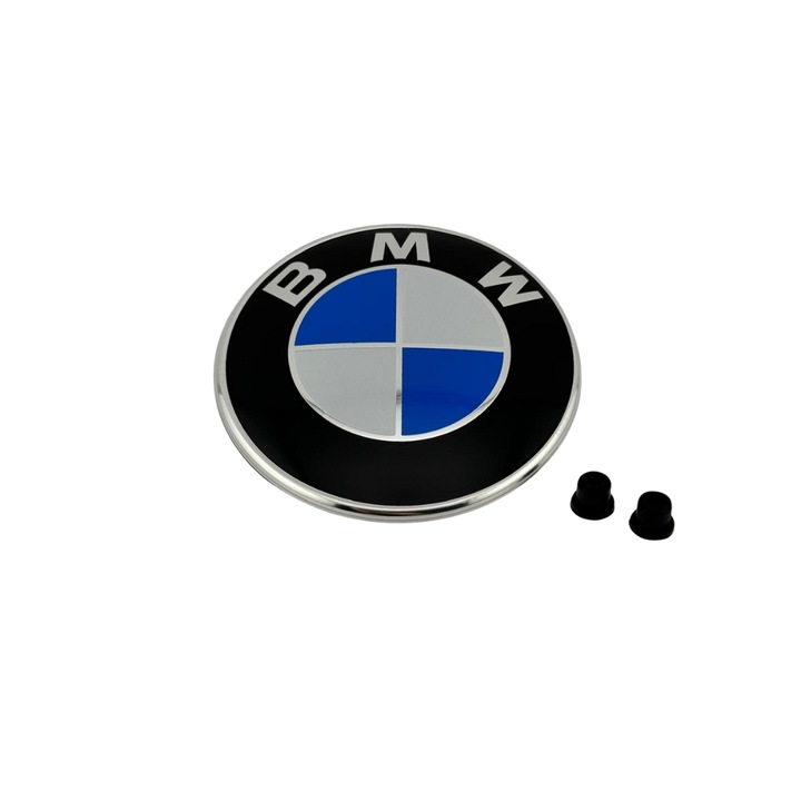 BMW embléma 82mm, tömítésekkel, fehér/kék, 1 sorozat, 3 sorozat, 5 sorozat, 7 sorozat, X1, X3, X5, X6