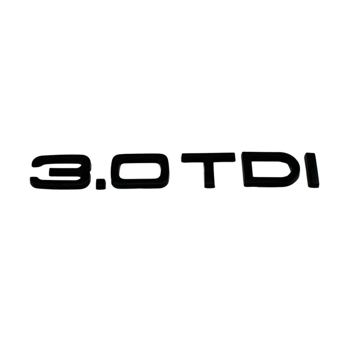 Emblema portbagaj AUDI 3.0 TDI, negru lucios