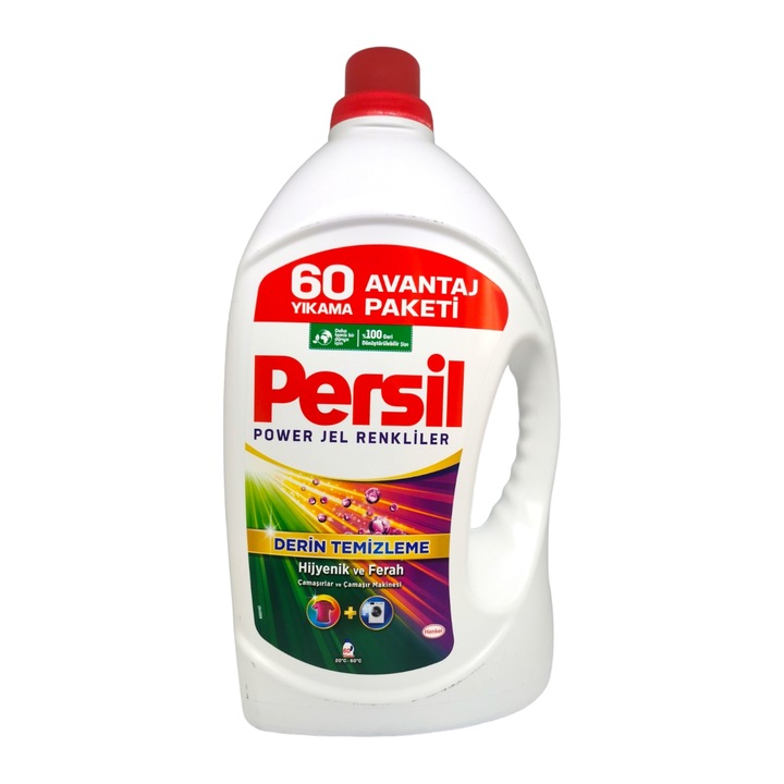 Течен перилен препарат Persil, Цветно пране, 3900мл, 60 пранета