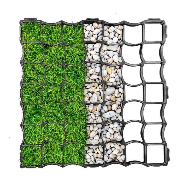 Procart Gyeprács, 50 x 50 cm, ellenállás 250 tonna/négyzetméter, polipropilén, fekete