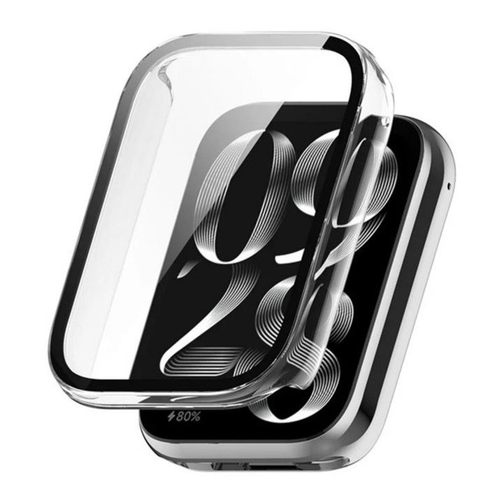 Gigapack műanyag keret, ütésálló + kijelzővédő üveg, átlátszó, kompatibilis: Xiaomi Smart Band 8 Pro