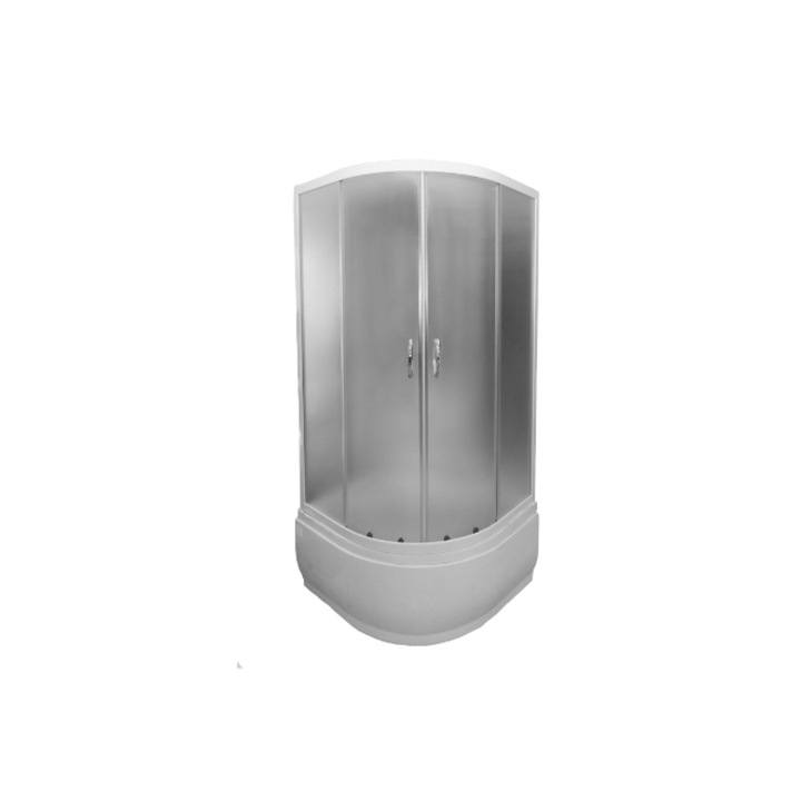 Cabina dus 80x80cm cu geamuri securizate mate cu cadita 40cm