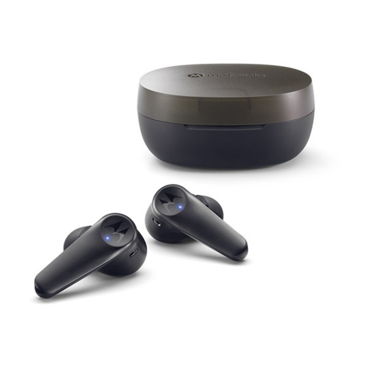 Motorola buds 600 bluetooth fülhallgató sztereo, v5.2, tws, mikrofon, aktív zajszűrő, ipx5 vízálló + töltőtok, fekete