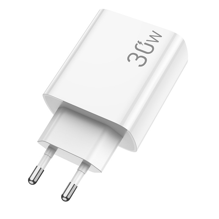 Lamtech hálózati töltő, PD, 30W, 1xUSB Type-C, fehér