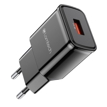 Incarcator retea Lamtech, 18W, QC3.0, 1xUSB, Negru