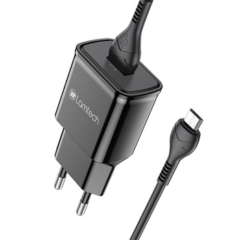 Incarcator retea Lamtech, 18W, QC3.0, 1xUSB, Cablu MicroUSB 1m inclus, Negru