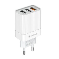 Incarcator retea Lamtech, 1xUSB QC3.0, 2xUSB 2.1A, Alb
