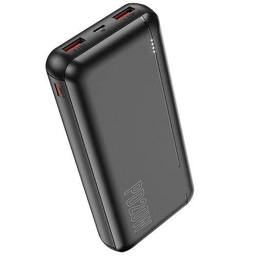 Baterie externa Lamtech, 20000mAh, QC3.0, 2xUSB out, PD, 1xUSB Type-C 20W out, 1xMicroUSB 18W in, 1xUSB Type-C 18W in, Indicator LED, Negru
